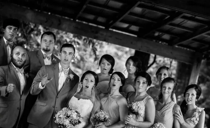 Photographer Fell Down While Taking A Wedding Picture, Here's The Picture He Ended Up Taking