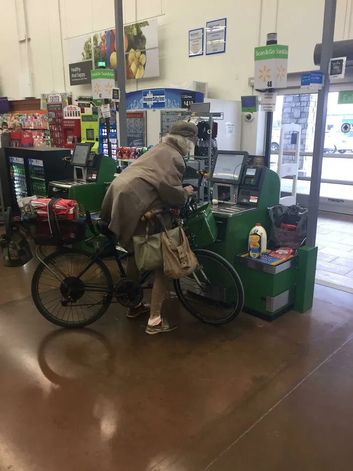 She Is A Regular And Refuses To Leave Her Bike At The Door!