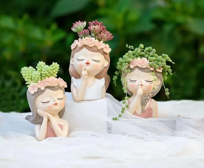 Bonus Points If You Have A Succulent Cutting To Pop Into These Adorable <span Style="Font: Inherit; Color: #d74b1f;"> Fairy Bust Planters </Span> 