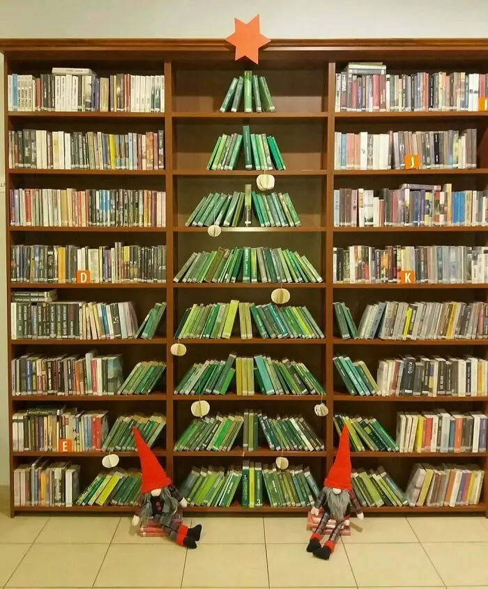 A Very Special Christmas Tree In Public Library (Sulęcin, Poland)