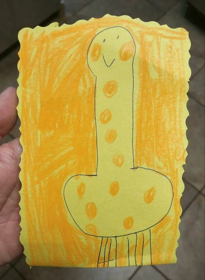 La hija de mi amigo le dibujó una “jirafa”. ¿Qué opinan?