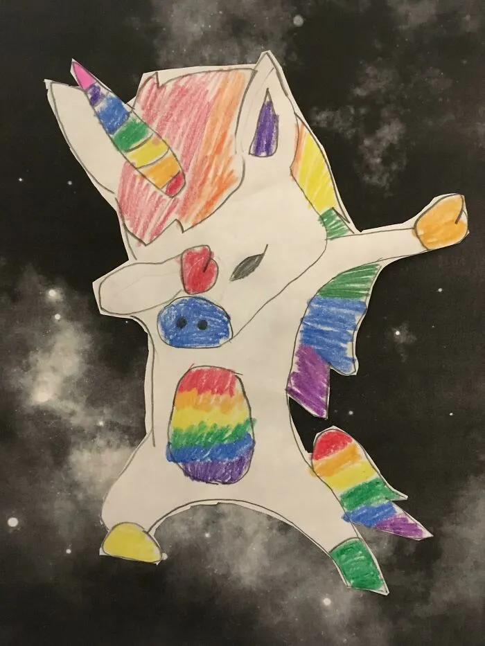 Mi hermanito dibujó esto