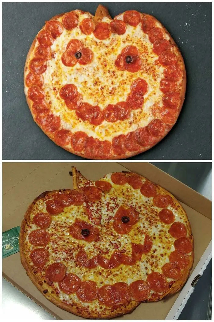 La forma en que anunciamos nuestras pizzas de Halloween VS cómo me gusta hacérselas a los clientes