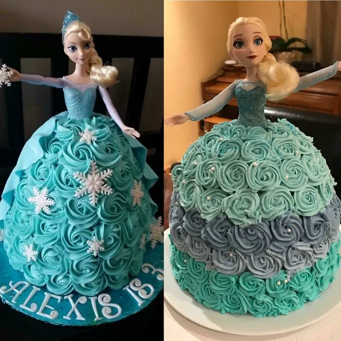 Mi madre ha hecho una tarta de Elsa