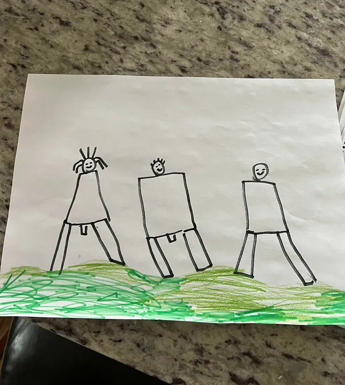 Mi niño de 6 años dibujó esto en la escuela 
