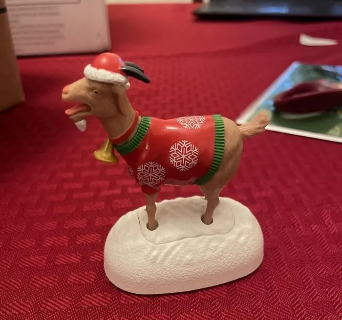 Singing "Silent Night" Is Basically Impossible When <a Style="Display:inline;" Href="Https://Www.amazon.com/Screaming-Christmas-Goat-Ahhhhh-Minis/Dp/0762482893?ie=utf8&linkcode=ll1&tag=bpwhale-20&linkid=6a531da4cfa5568031d0cde59a6f92bc&language=en_us&ref_=as_li_ss_tl" Target="_blank">   <span Style="Font: Inherit; Color: #d74b1f;"> The Screaming Christmas Goat </Span> Interrupts The Peace With A Festive Shriek That Perfectly Matches Your Internal Stress Level