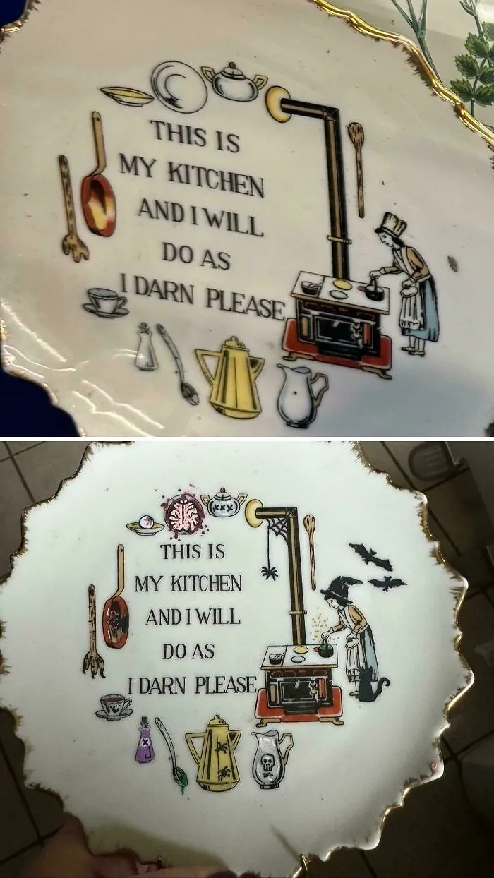 Added Some Spook To This Decorative Plate