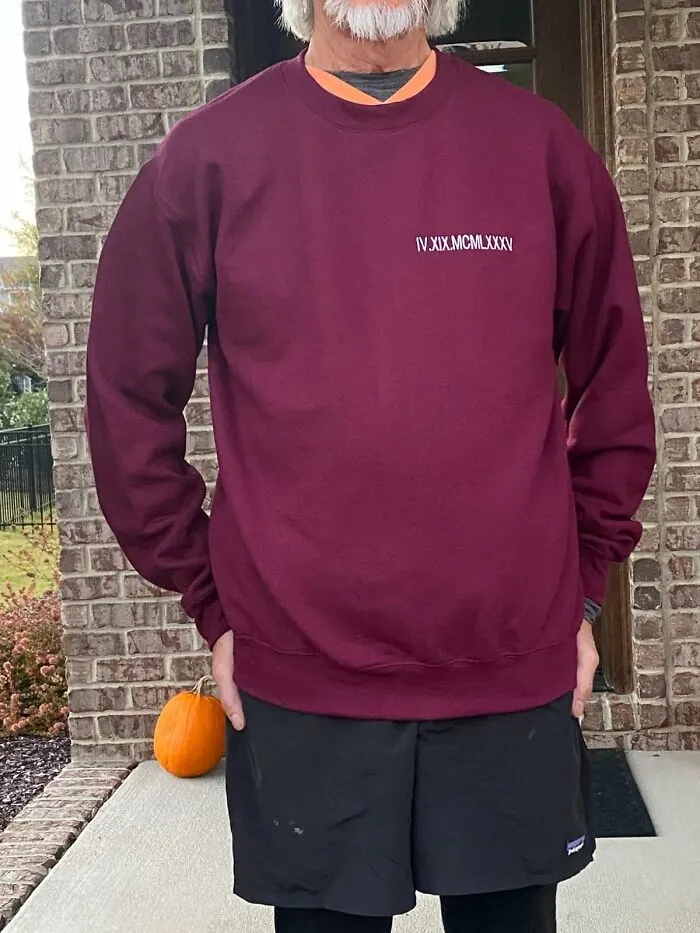 A <a Style="Display:inline;" Href="Https://Www.amazon.com/Embroidered-Sweatshirt-Anniversary-Personalized-Valentines/Dp/B0cqz9qk9c?ie=utf8&linkcode=ll1&tag=bplemur-20&linkid=76d3bd35bbc1baa6a040a3d8d75cfa55&language=en_us&ref_=as_li_ss_tl" Target="_blank">   <span Style="Font: Inherit; Color: #d74b1f;"> Custom Embroidered Roman Numeral Hoodie </Span> Will Allow You To Commemorate Your Anniversary In A Way That's Both Incredibly Romantic And Confusing To Anyone Who Can't Read Roman Numerals