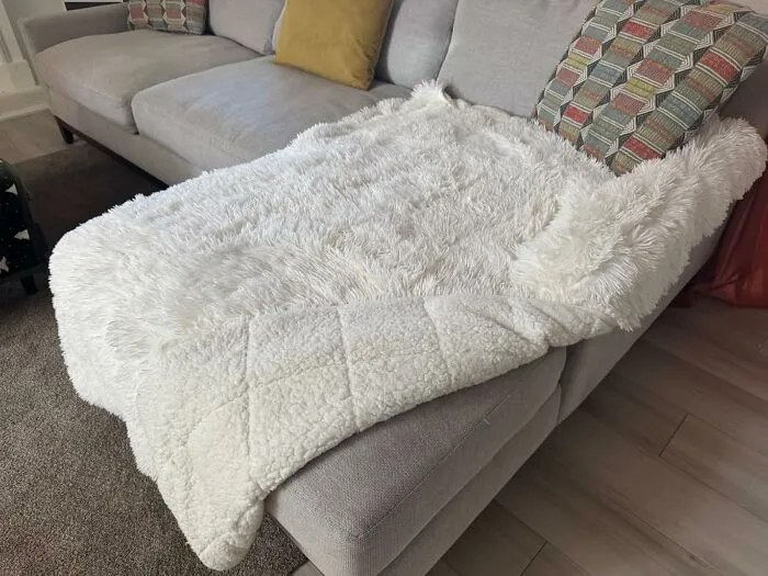 A <a Style="Display:inline;" Href="Https://Www.amazon.com/Wemore-Shaggy-Weighted-Blanket-Reverse/Dp/B08bl8bj11?ie=utf8&th=1&linkcode=ll1&tag=bpalpaca-20&linkid=10e9e5708713445b745507d531cd5b24&language=en_us&ref_=as_li_ss_tl" Target="_blank">   <span Style="Font: Inherit; Color: #d74b1f;"> Shaggy Throw Blanket </Span> Is A Glorious, Fluffy Cloud That Will Make Her Feel Like She's Being Hugged By A Thousand Tiny, Very Soft Sheep