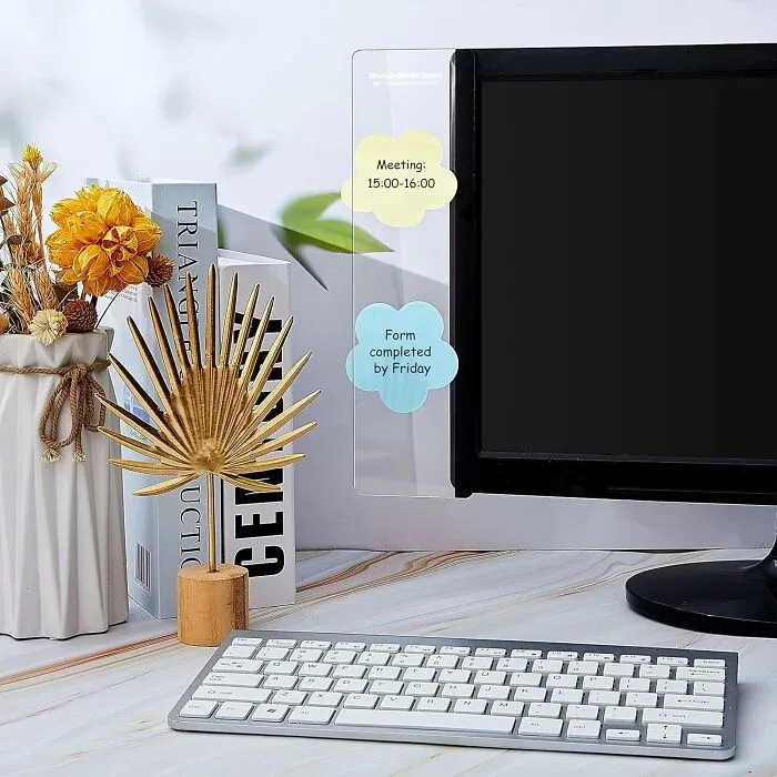 Turning Your Workstation Into A Low-Budget Version Of A Detective's Evidence Board Is Totally Acceptable When You Stick Your Reminders To The <a Style="Display:inline;" Href="​​https://Www.amazon.com/Dp/B0by839zmv?ascsubtag=4953501%2c21%2c59%2cd%2c0%2c0%2c0%2c1396%3a1%3b1338%3a1%2c0%2c0%2c0%2cgoogle&btn_ref=srctok-D2a7b209574fb9e7&th=1&linkcode=ll1&tag=bphawk-20&linkid=58e93133c3194b34d2da1648939da86e&language=en_us&ref_=as_li_ss_tl" Target="_blank">   <span Style="Font: Inherit; Color: #d74b1f;"> Transparent Sticky Note Panel </Span> So They Don't Block Your View Of The Actual Work
