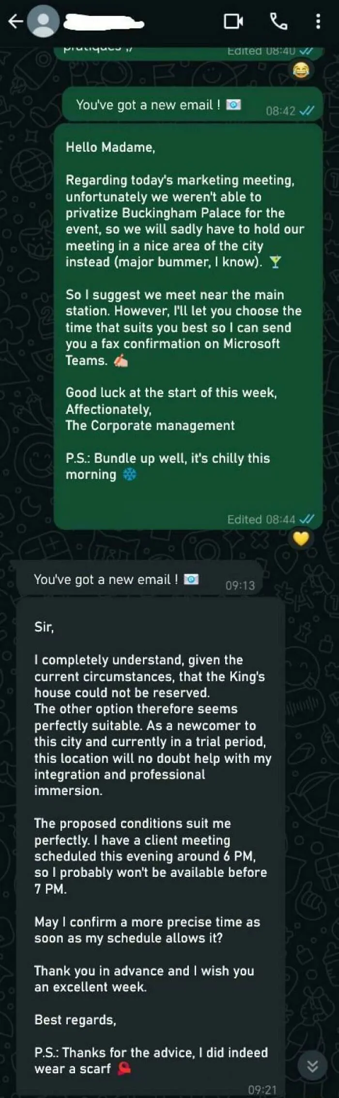 Sent An "Email-Like" Message To Confirm A Date With A Sweet Girl I'm Seeing, Needless To Say Her Reaction Made Her Even More Endearing !