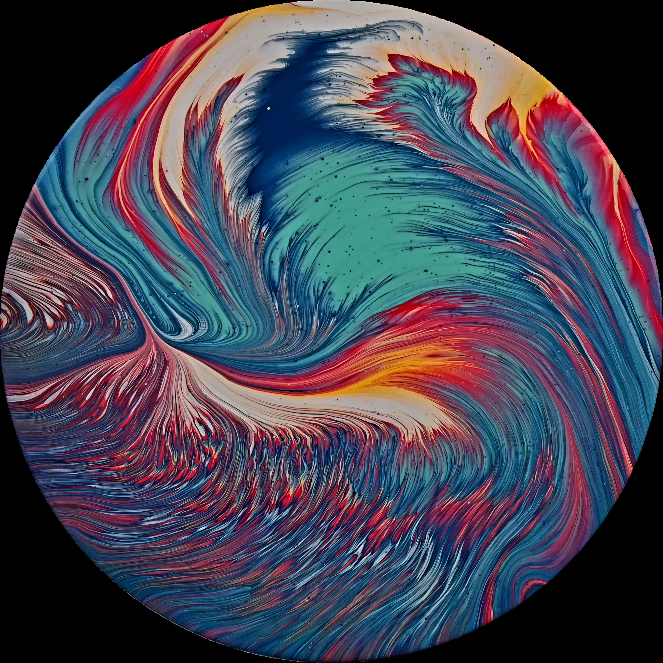 Satisfying Acrylic Pour With A Gravy Boat | Relaxing Fluid Art ASMR