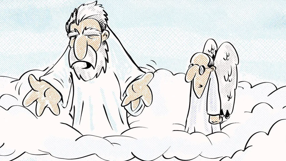 'Angel Steaks': 20 Single-Panel Cartoons Featuring God