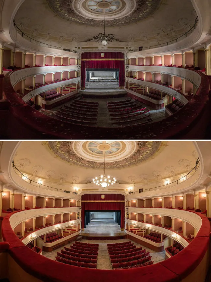 I Document Decay And Use AI To Show What These Places Looked Like Long Ago (20 Pics)