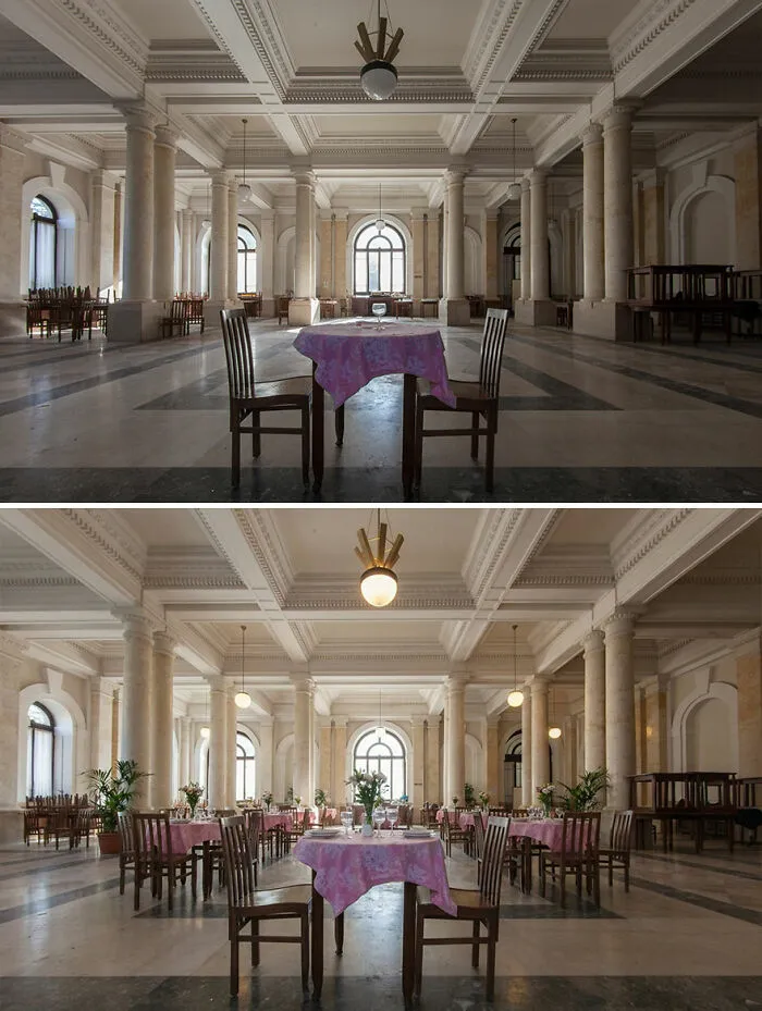 I Document Decay And Use AI To Show What These Places Looked Like Long Ago (20 Pics)