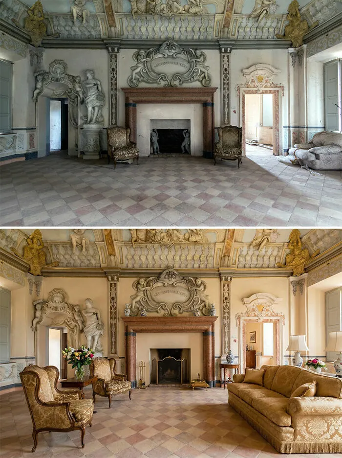 I Document Decay And Use AI To Show What These Places Looked Like Long Ago (20 Pics)