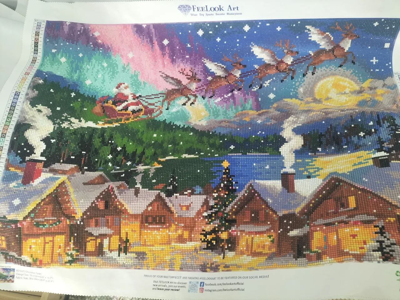 Cozy Winter Nights With Christmas Town Diamond Art