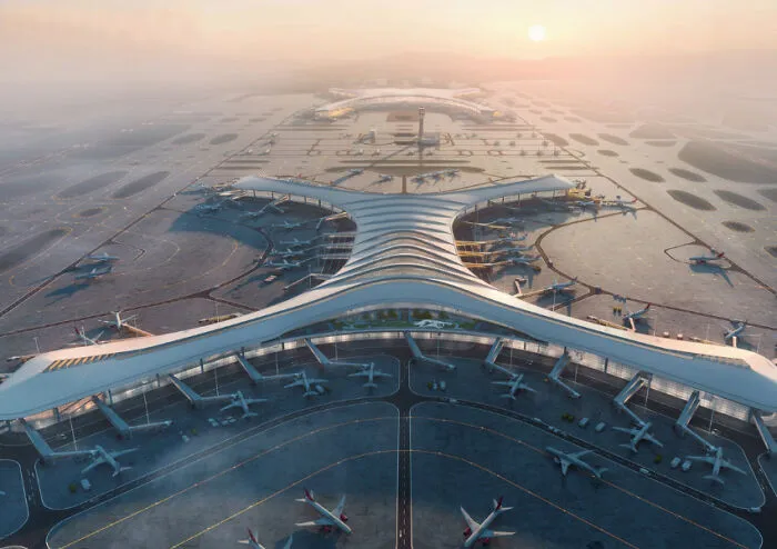 Terminal 3b Of Chongqing Jiangbei International Airport Bycswadi, Amp 2025 Best Of Best Winner In Transportation (Photo_ Cswadi)