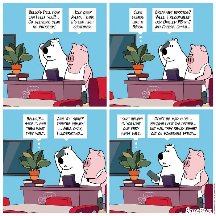 This Artist Makes Bello Bear Comics About Work, Food, And Modern Life (30 Pics)
