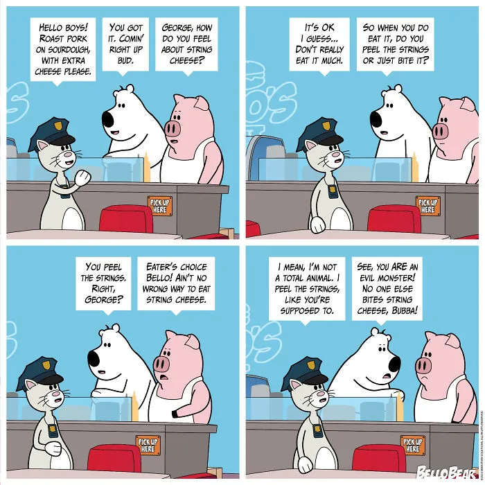 This Artist Makes Bello Bear Comics About Work, Food, And Modern Life (30 Pics)