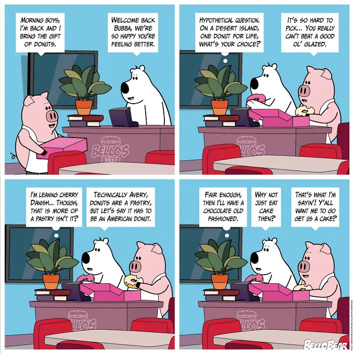 This Artist Makes Bello Bear Comics About Work, Food, And Modern Life (30 Pics)