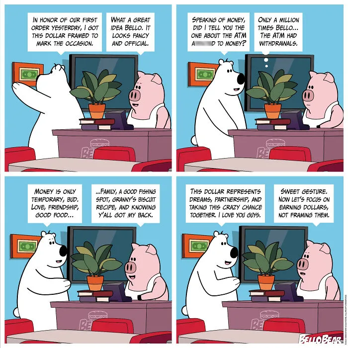 This Artist Makes Bello Bear Comics About Work, Food, And Modern Life (30 Pics)