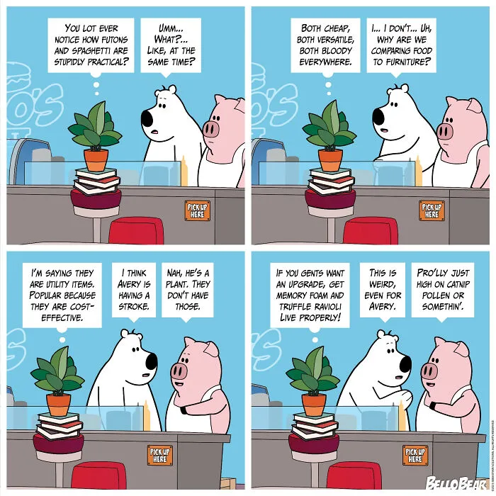 This Artist Makes Bello Bear Comics About Work, Food, And Modern Life (30 Pics)