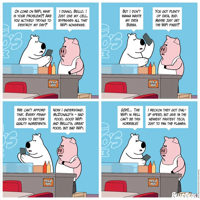 This Artist Makes Bello Bear Comics About Work, Food, And Modern Life (30 Pics)