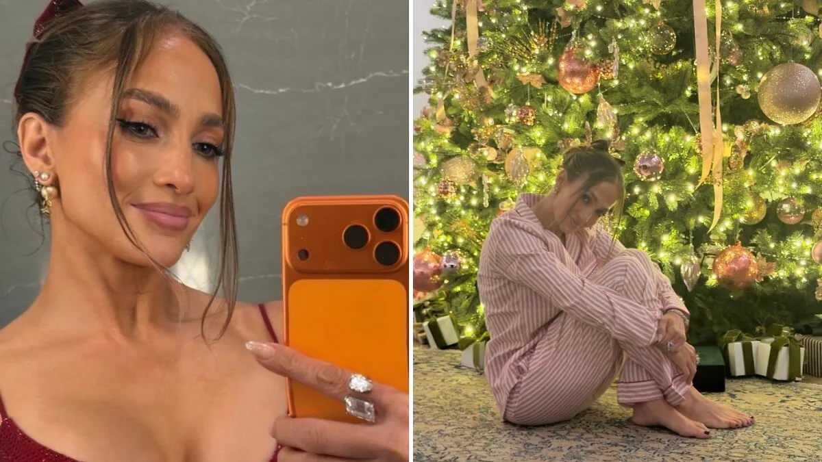 Odd Detail In Jennifer Lopez’s Christmas Photo Has People Calling Out Her Photoshop Skills
