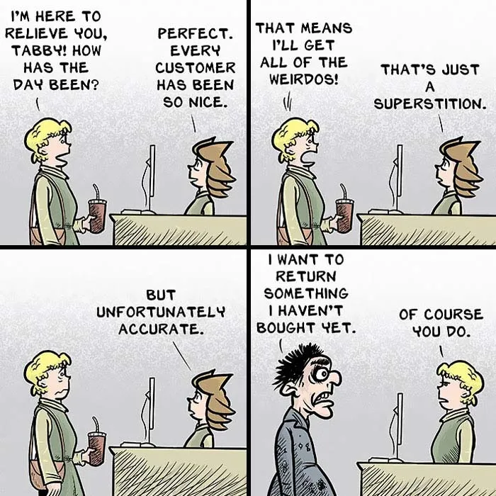 If You’ve Ever Worked Retail, These 50 Comics Might Feel Very Relatable (New Pics)