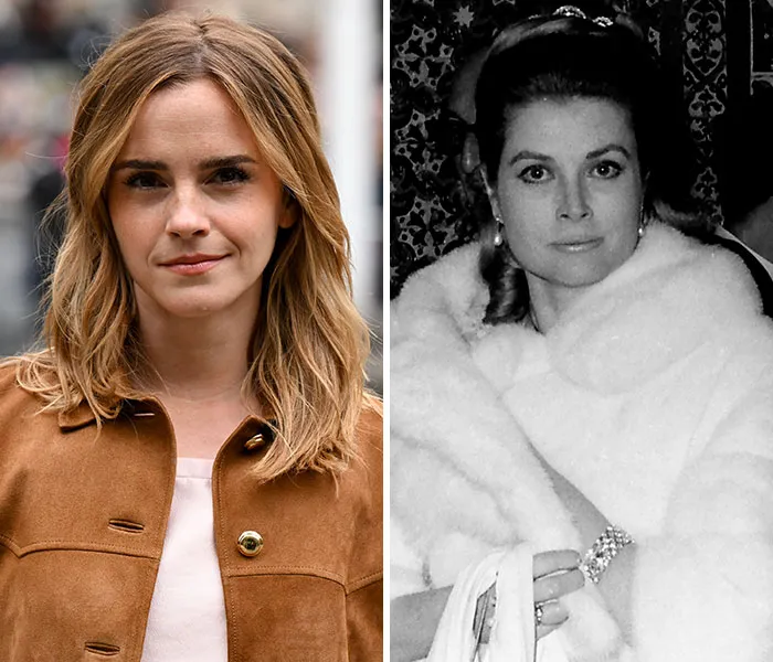 Emma Watson (2025) & Grace Kelly (1964) – 35 años