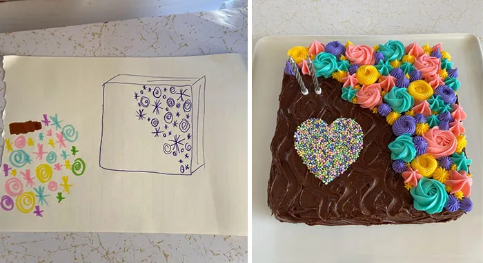 La tarta de cumpleaños que mi esposa ha hecho para nuestra hija