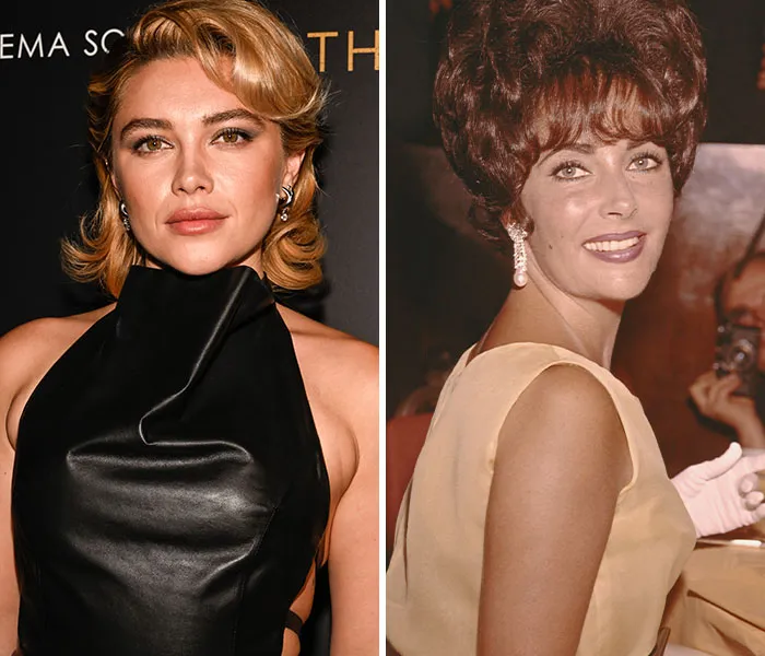 Florence Pugh (2025) & Elizabeth Taylor (1961) – 29 años