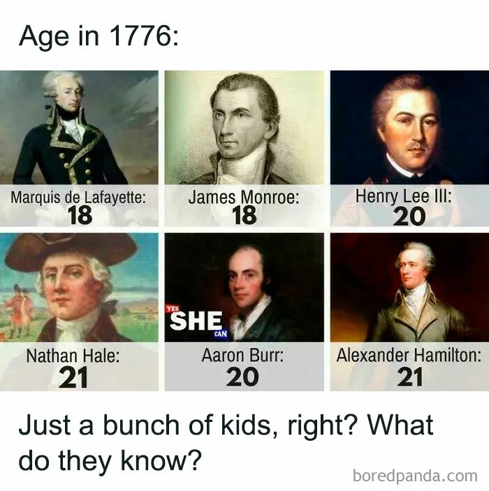 I've Never Realize How Young Some Us Founding Fathers Are