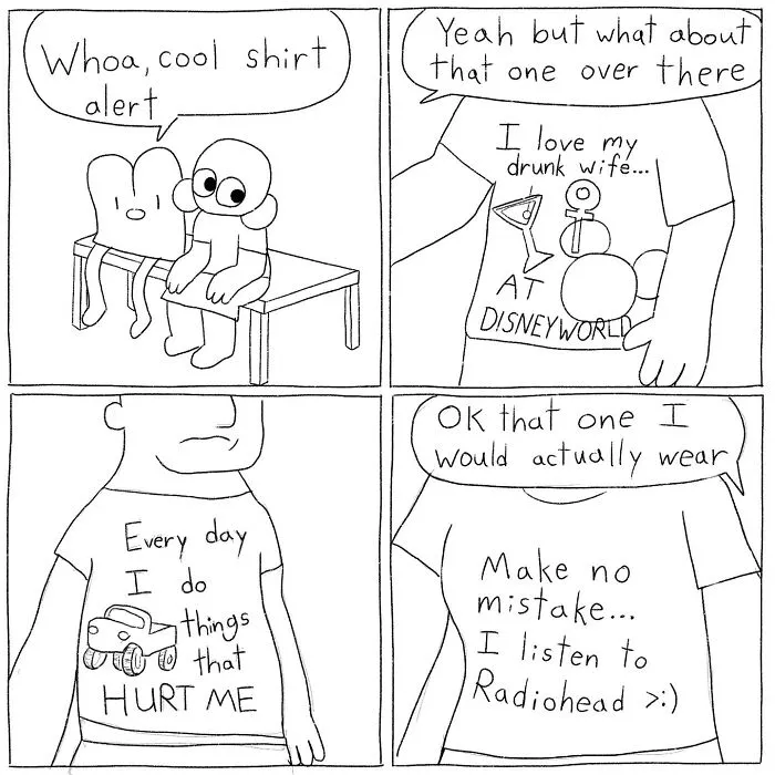 Artist Created 42 Simple Comics Turn Everyday Situations Into Absurd Humor