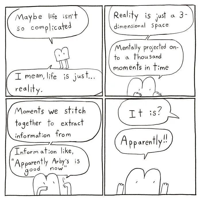 Artist Created 42 Simple Comics Turn Everyday Situations Into Absurd Humor