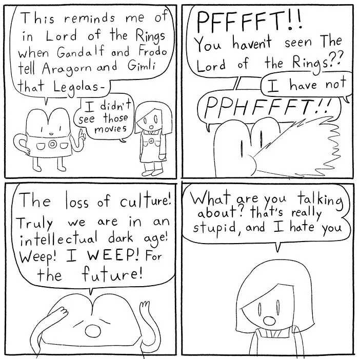 Artist Created 42 Simple Comics Turn Everyday Situations Into Absurd Humor