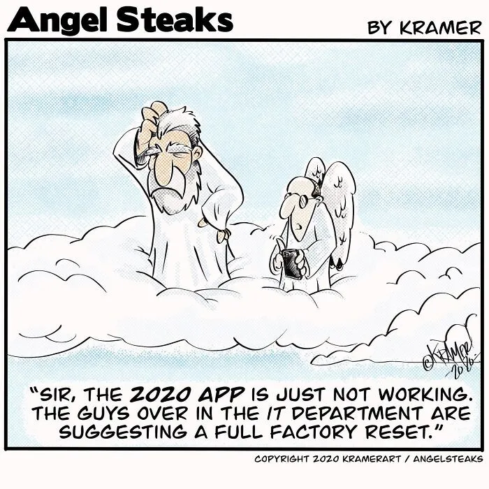'Angel Steaks': 20 Single-Panel Cartoons Featuring God