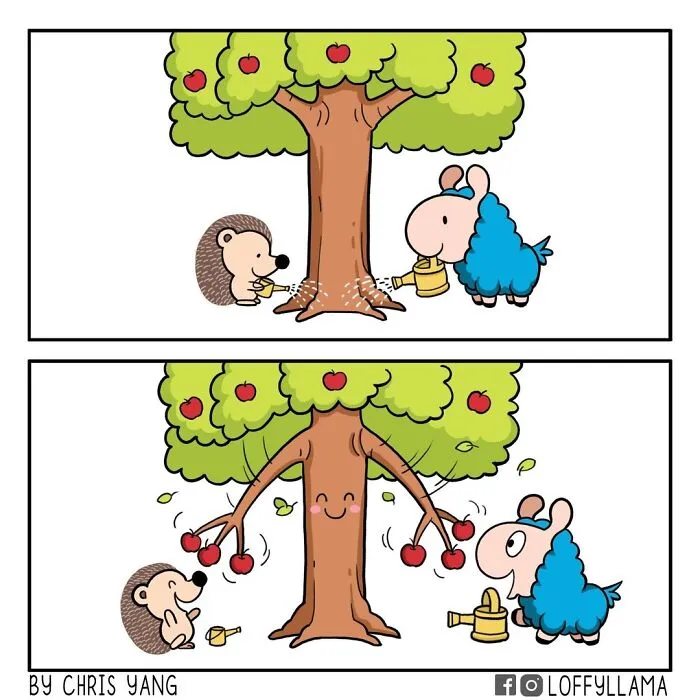 21 Soft And Heartwarming Comics By Chris Yang About Being There For Each Other