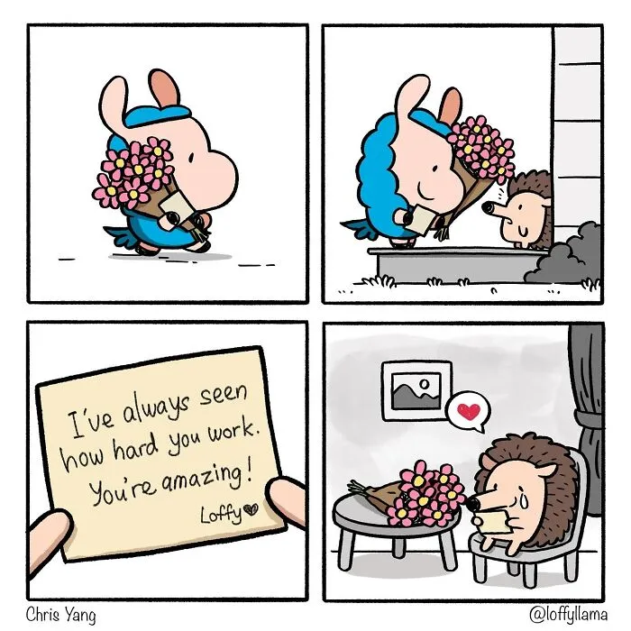 21 Soft And Heartwarming Comics By Chris Yang About Being There For Each Other