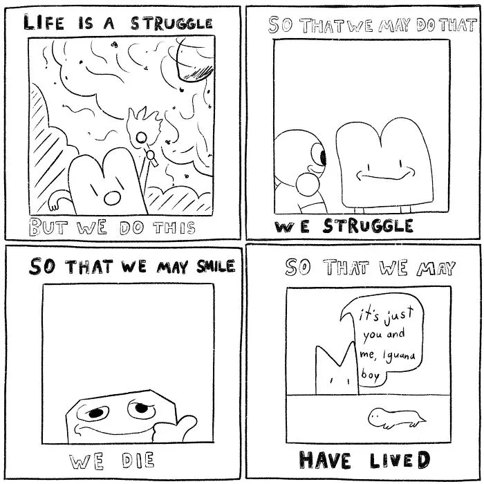 Artist Created 42 Simple Comics Turn Everyday Situations Into Absurd Humor