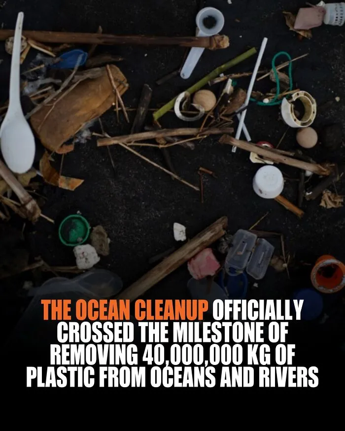 The Ocean Cleanup Has Officially Crossed A Massive Milestone: 40,000,000 Kg Of Plastic Removed From Our Oceans And Rivers