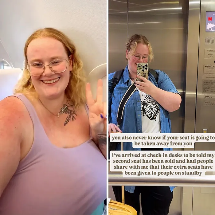 Kirsty Leanne not booking two plane seats because it can be “tricky”