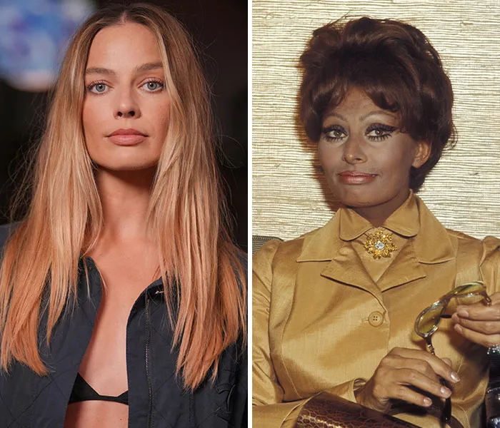 Margot Robbie (2025) & Sophia Loren (1969) – 35 años