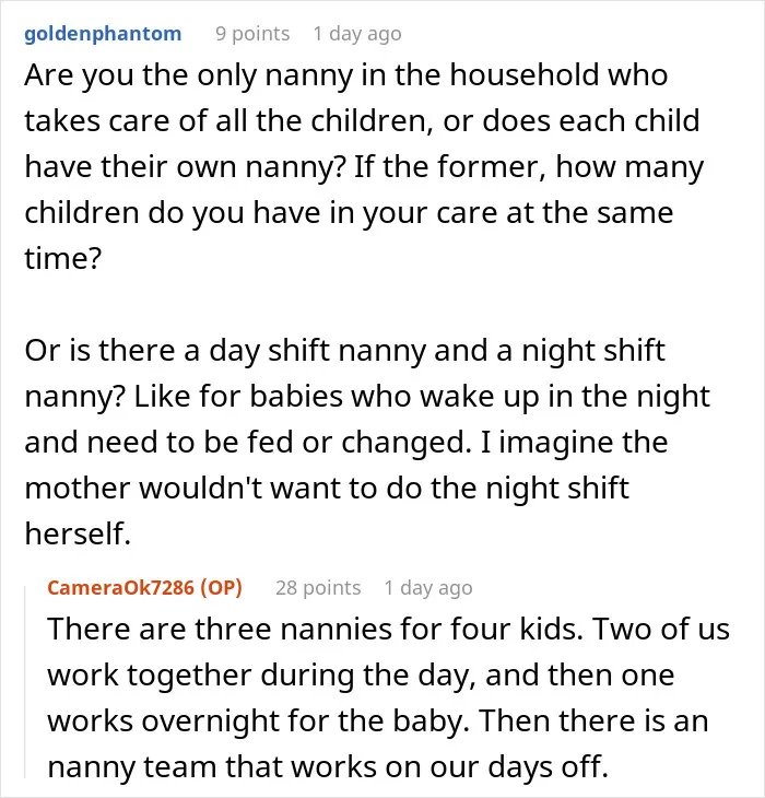 Reddit Q&A with a nanny to the ultra-wealthy discussing childcare shifts and life behind closed doors.