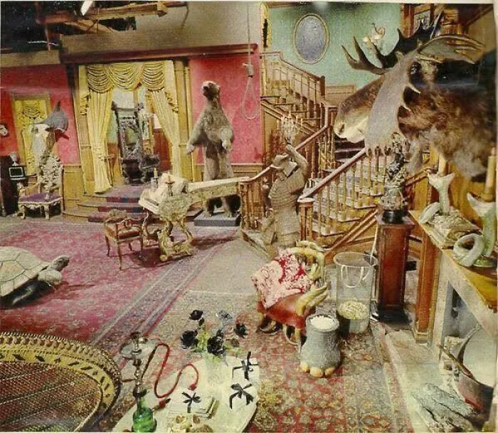 The Original Addam's Family Set Photographed In Colour