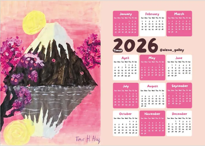 For New Year’s, I Turned My Students’ Art Into Calendars (13 Pics)