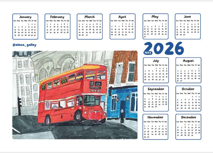 For New Year’s, I Turned My Students’ Art Into Calendars (13 Pics)