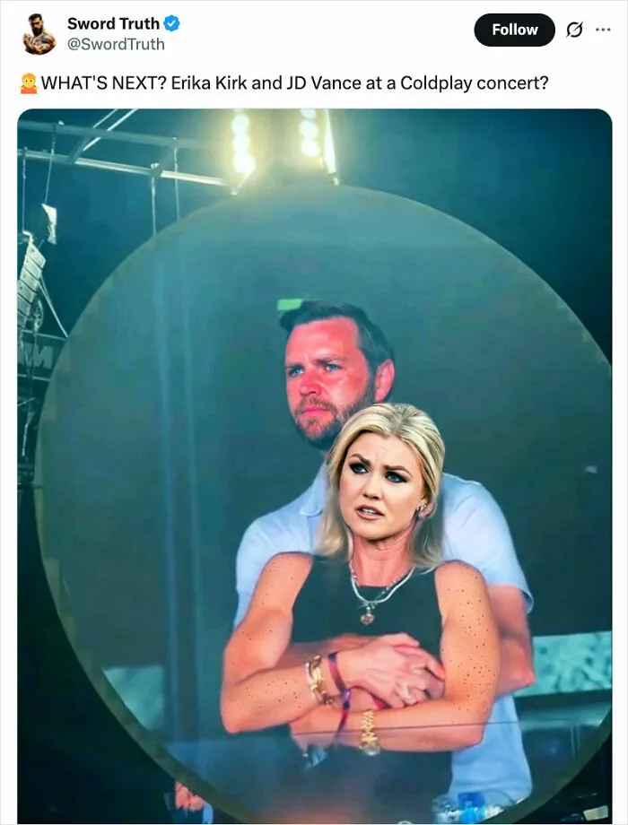 "What's next?": Coldplay concert with JD Vance