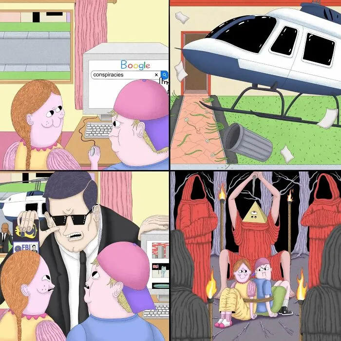 48 Darkly Humorous Comics That Illustrate Surreal Stories, By Alex Gamsu Jenkins (New Pics)